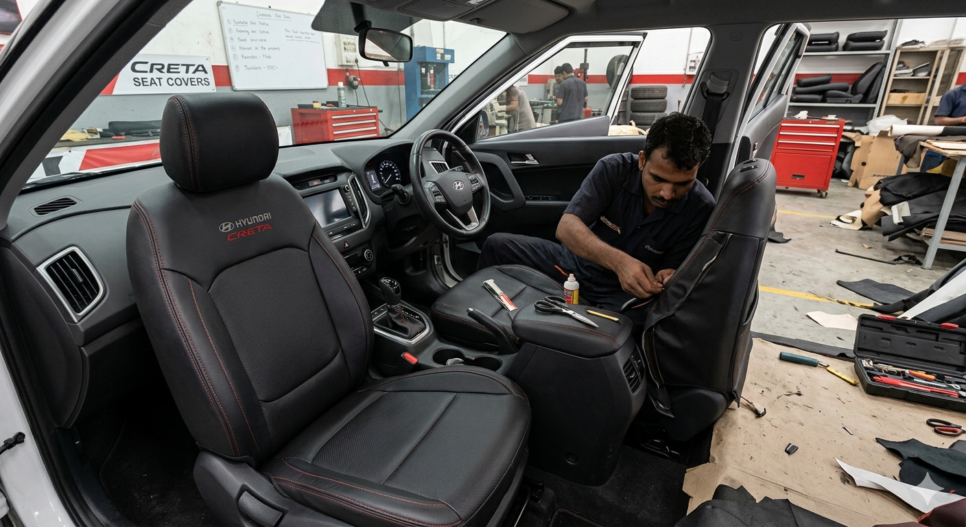 Premium Leather Seat Cover Installation in Coimbatore